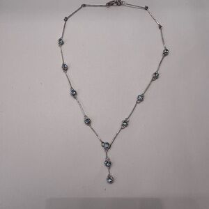 Blue Rhinestone Necklace